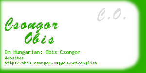 csongor obis business card